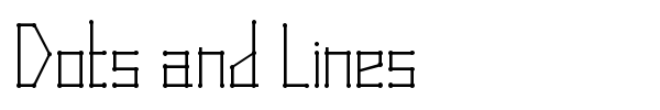 Dots and Lines font preview